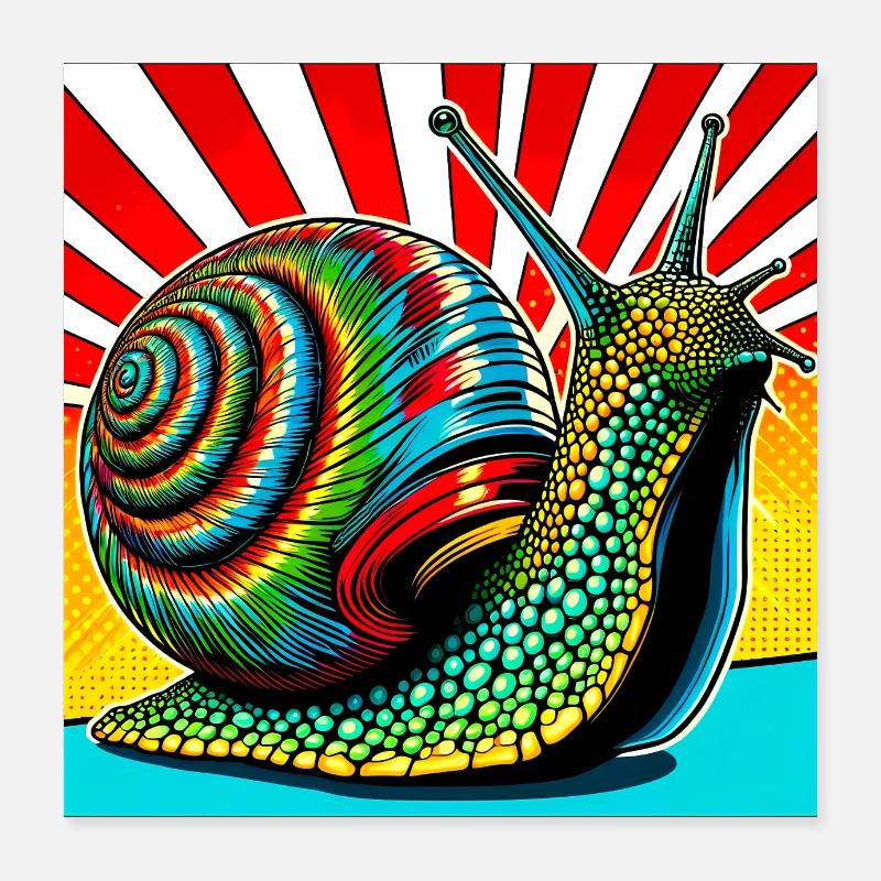Snail Poster 16" x 16" (40x40 cm)