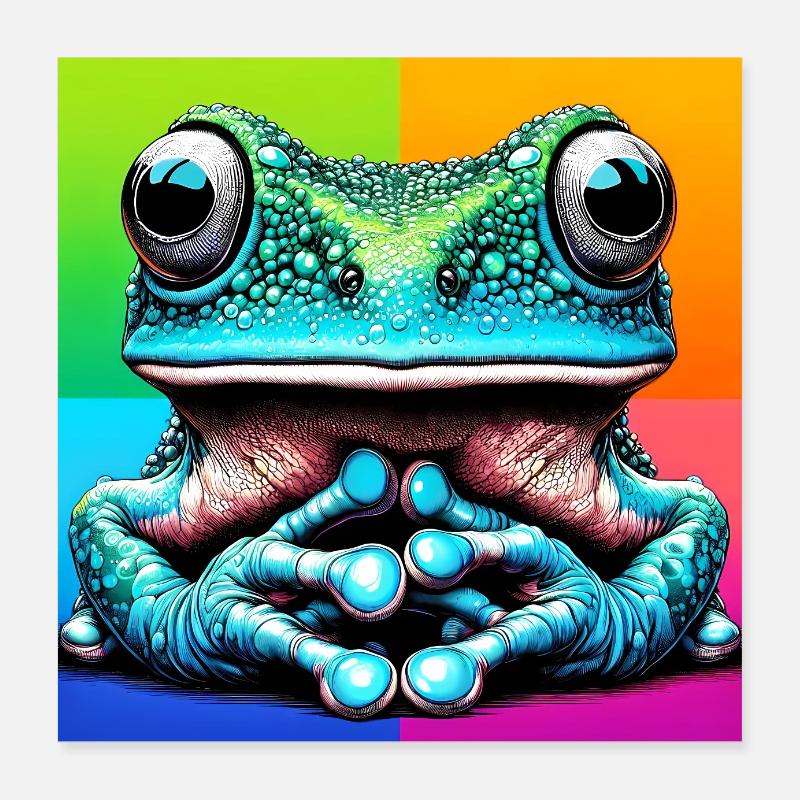 Frosch Poster 40x40 cm