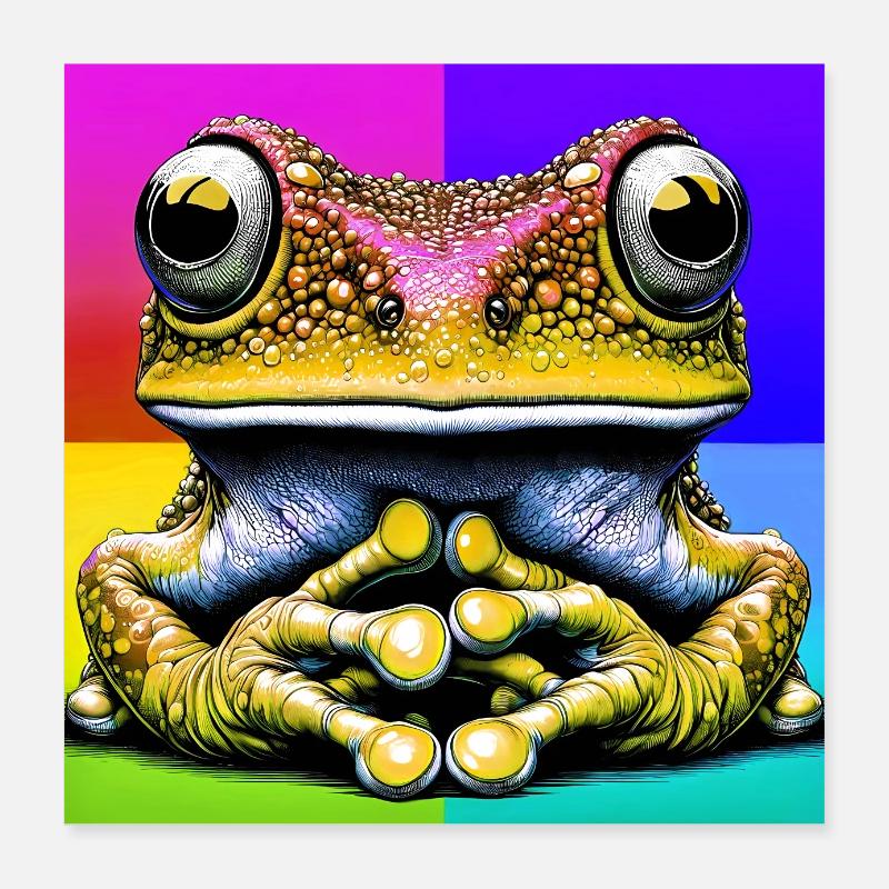 frog Poster 16" x 16" (40x40 cm)