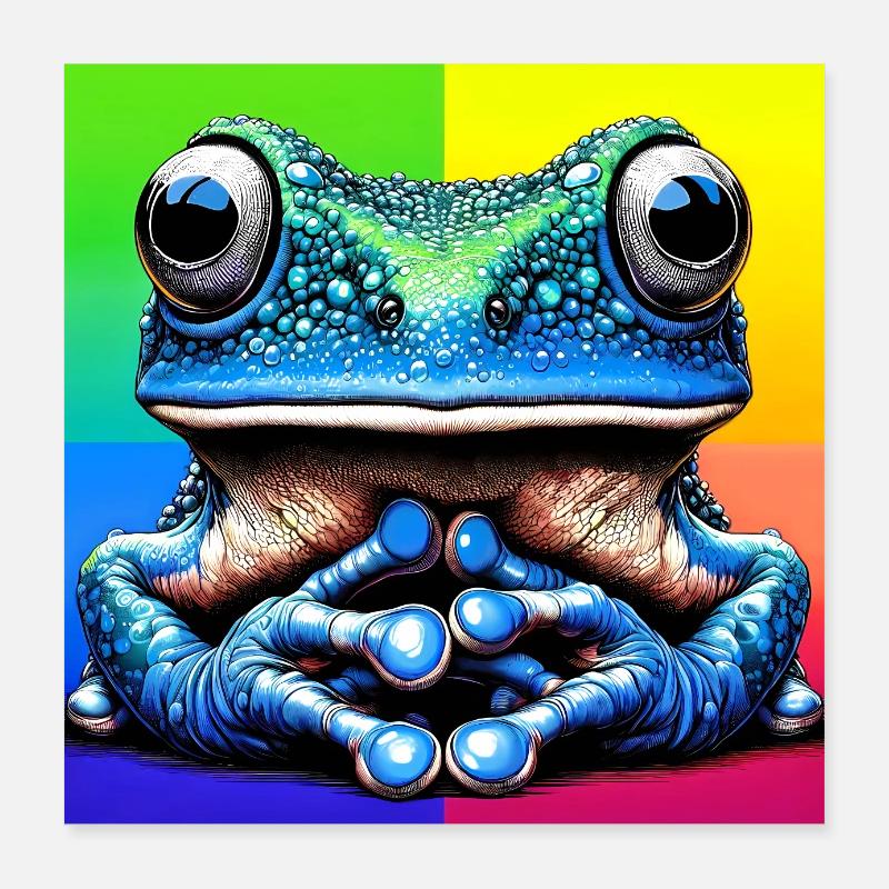 Frosch Poster 40x40 cm