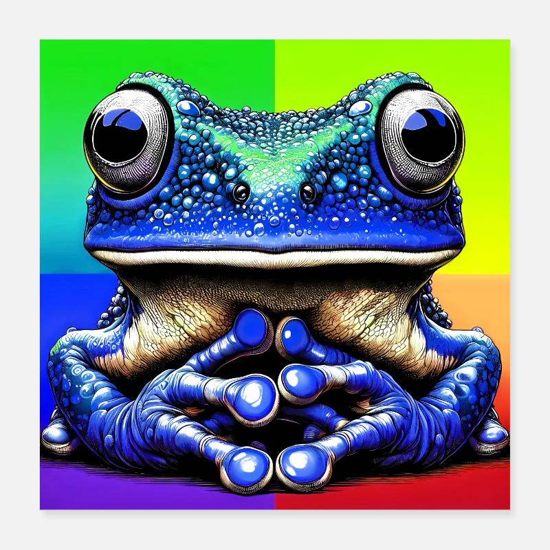 frog Poster 16" x 16" (40x40 cm)
