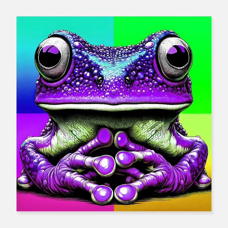 Frosch Poster 40x40 cm