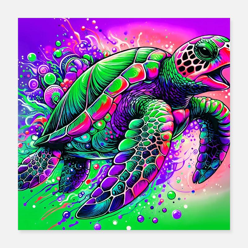 turtle Poster 16" x 16" (40x40 cm)