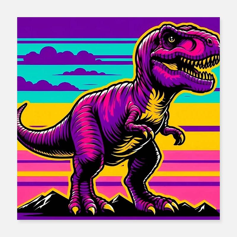 Dinosaurier Poster 40x40 cm