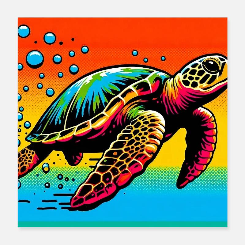 turtle Poster 16" x 16" (40x40 cm)