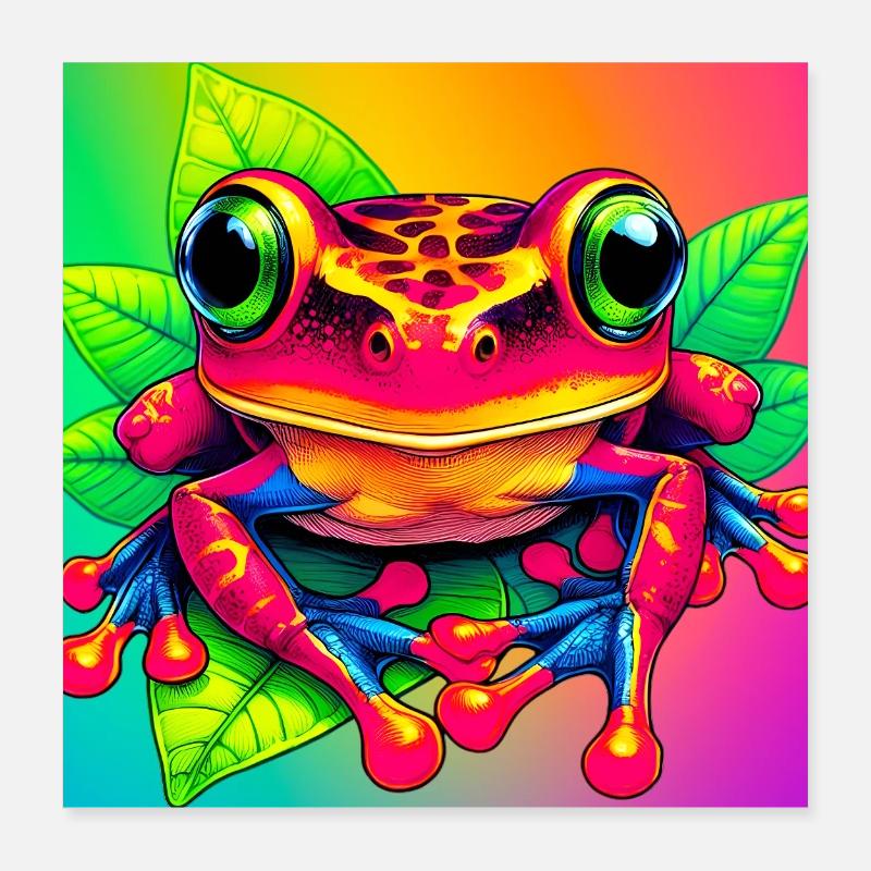 frog Poster 16" x 16" (40x40 cm)