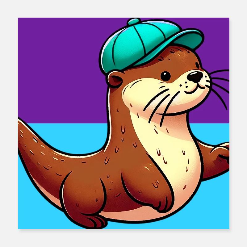 Otter Poster 40x40 cm