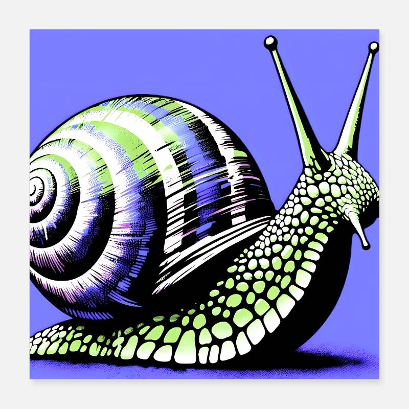 Escargot Poster 40 x 40 cm