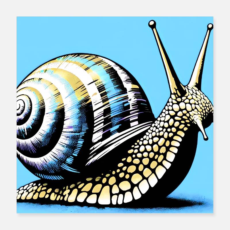 Escargot Poster 40 x 40 cm
