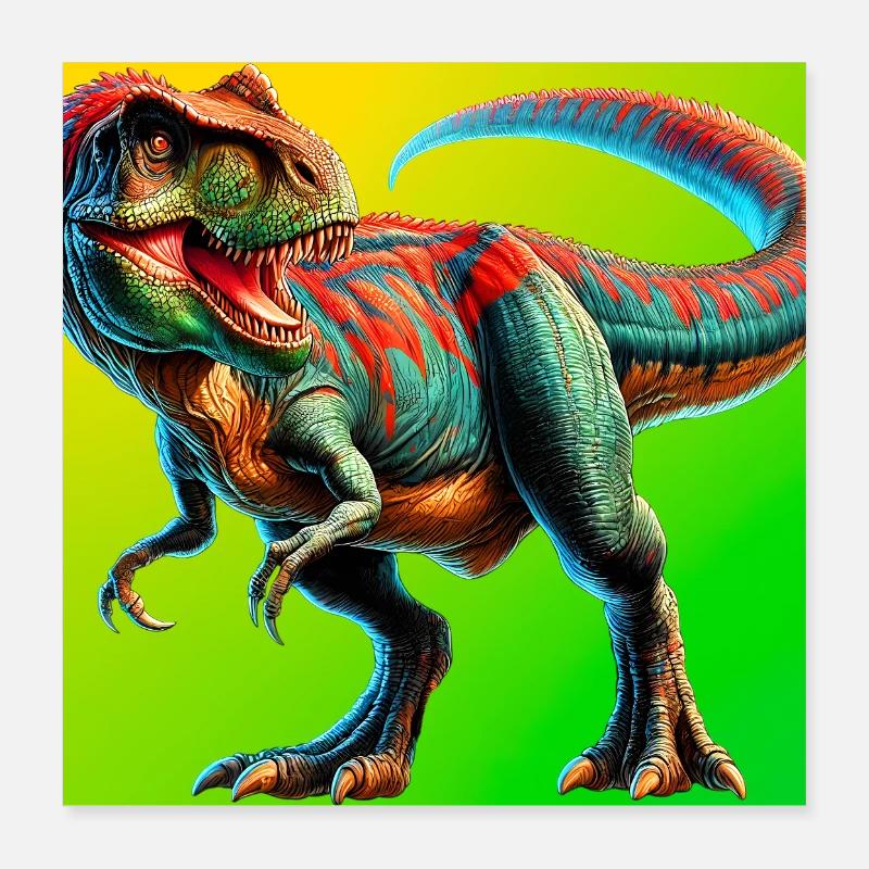 dinosaure Poster 40 x 40 cm