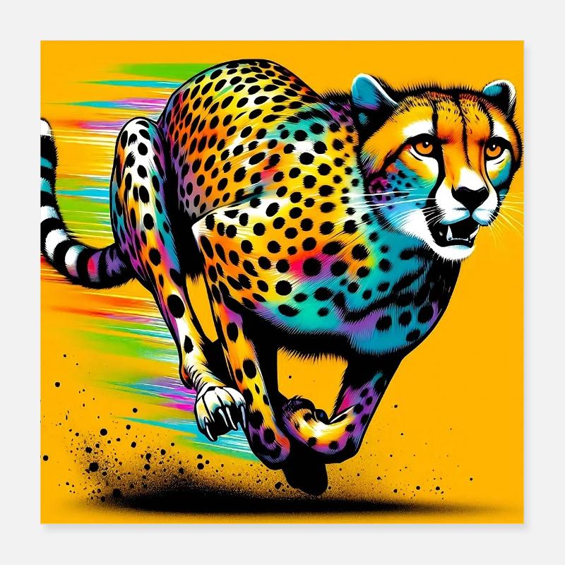 Gepard Poster 40x40 cm