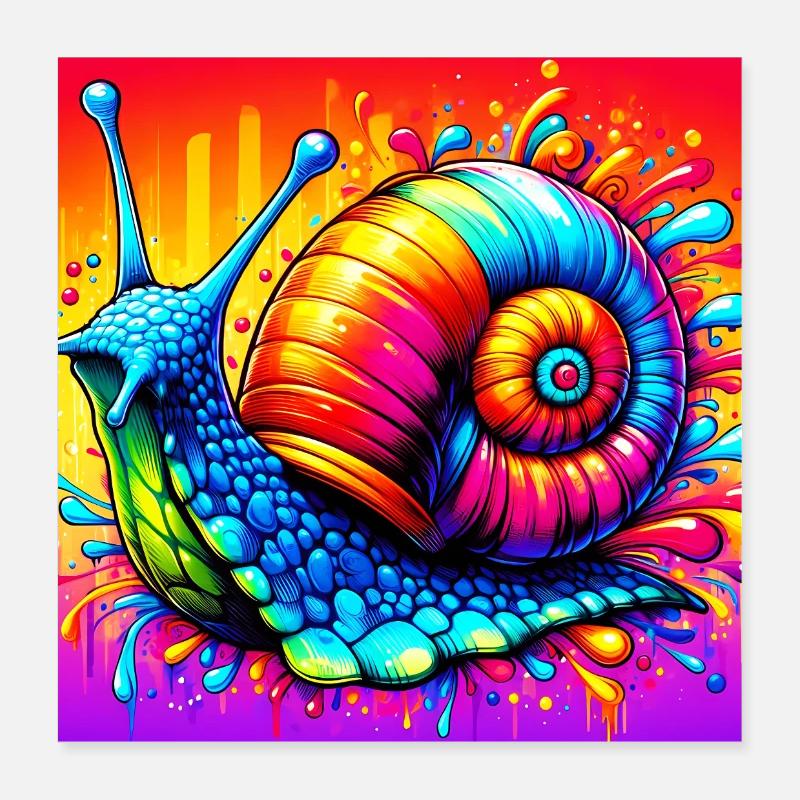 Snail Poster 16" x 16" (40x40 cm)