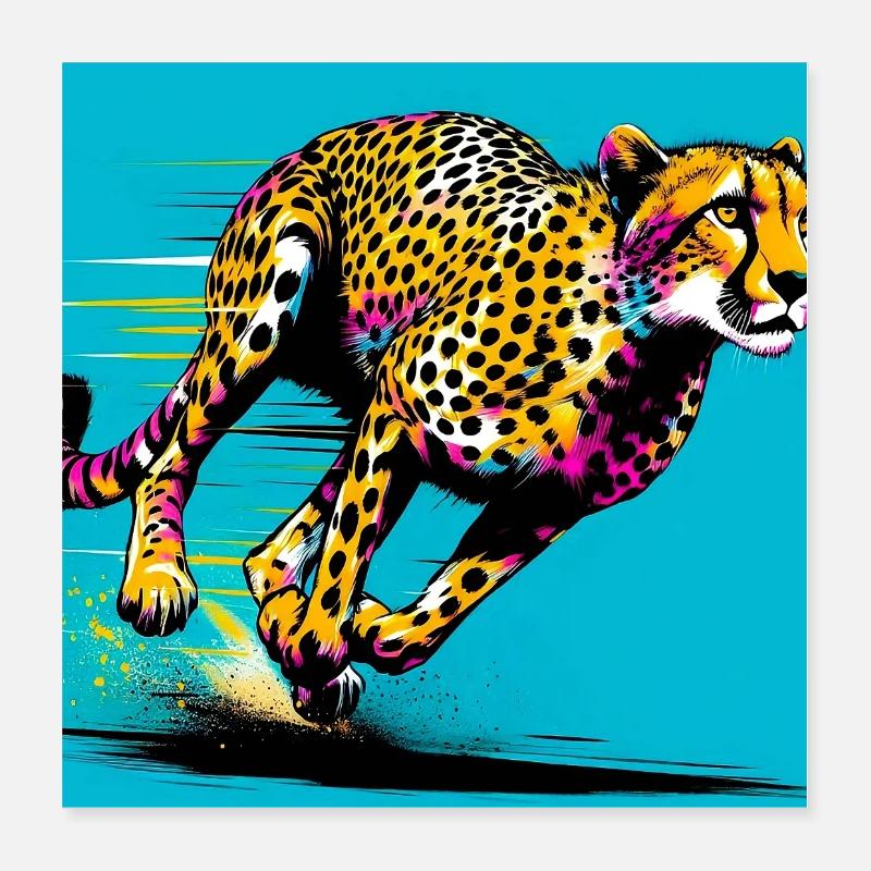 Gepard Poster 40x40 cm