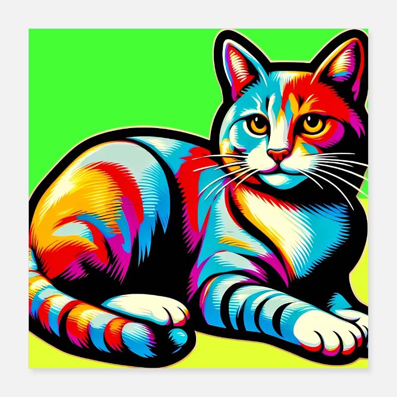 cat Poster 16" x 16" (40x40 cm)