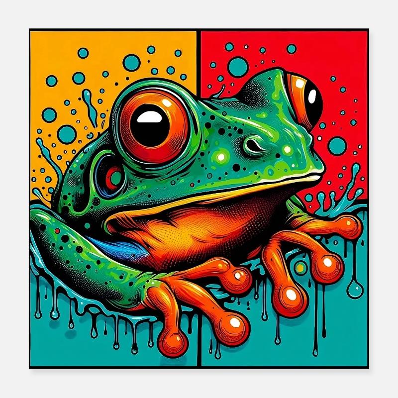 frog Poster 16" x 16" (40x40 cm)
