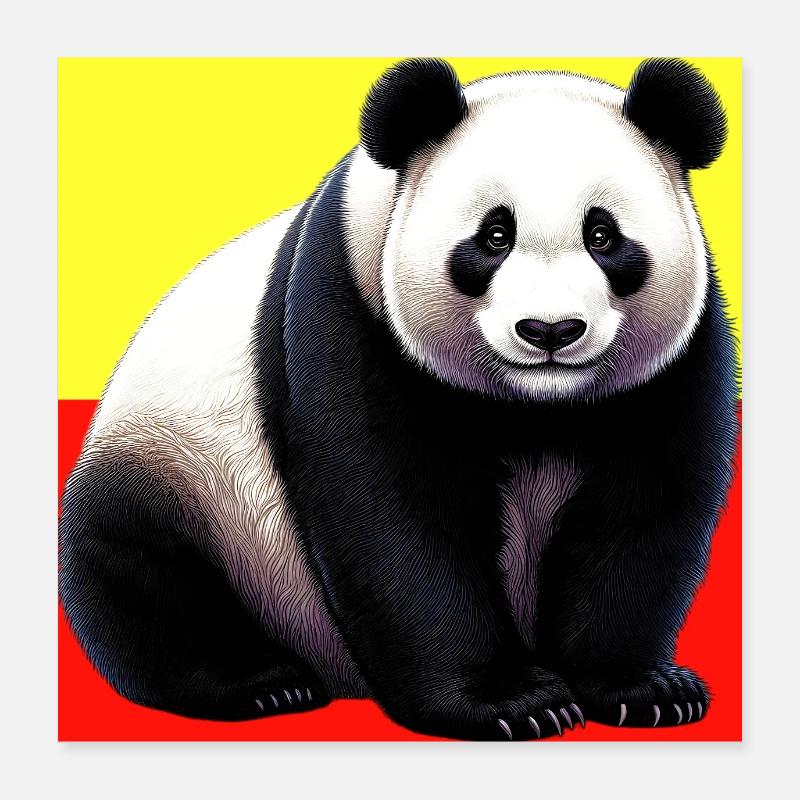 Panda Poster 40x40 cm