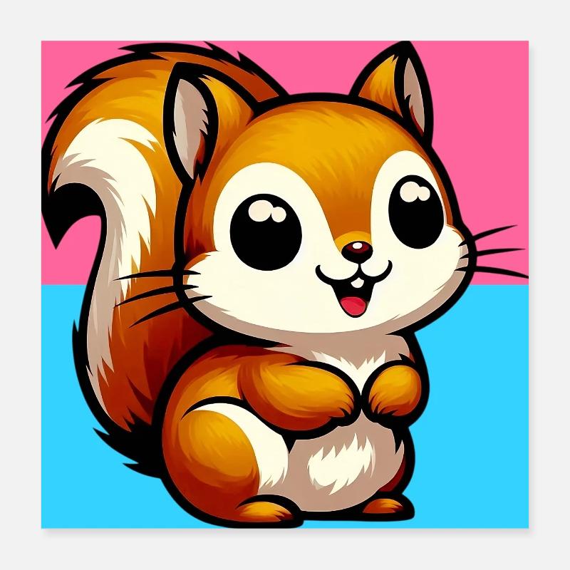 Eichhörnchen Poster 40x40 cm