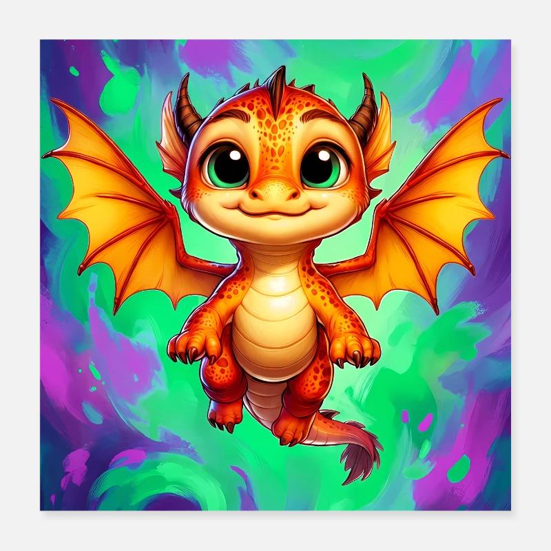 dragon Poster 16" x 16" (40x40 cm)