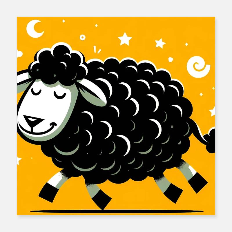 Mouton noir Poster 40 x 40 cm
