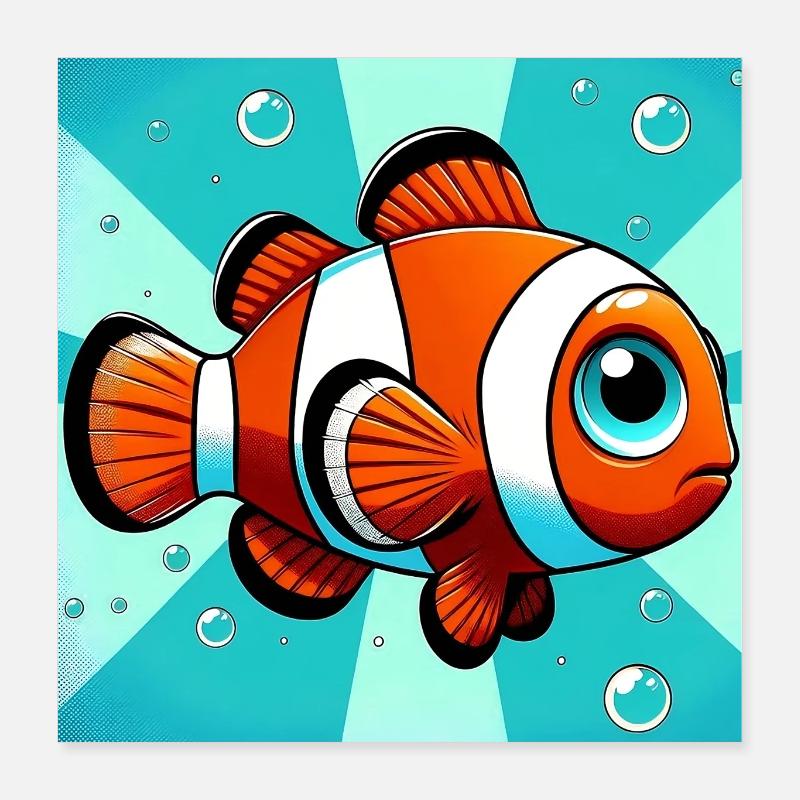 Clownfish Poster 16" x 16" (40x40 cm)