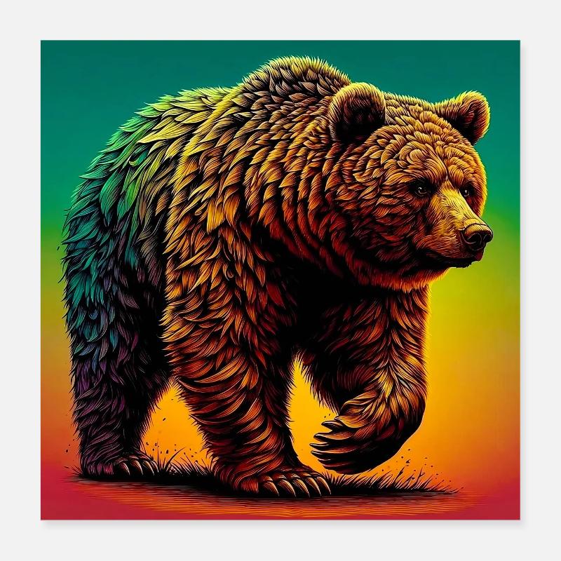 bear Poster 16" x 16" (40x40 cm)