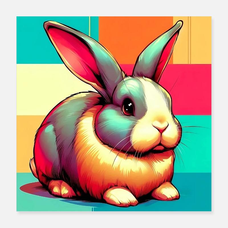 rabbit Poster 16" x 16" (40x40 cm)