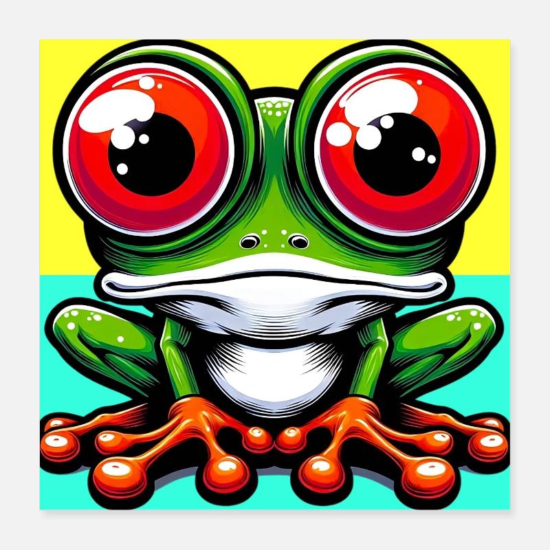 frog Poster 16" x 16" (40x40 cm)