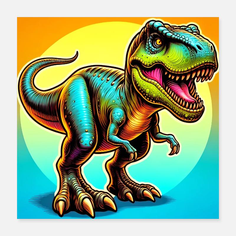 dinosaure Poster 40 x 40 cm