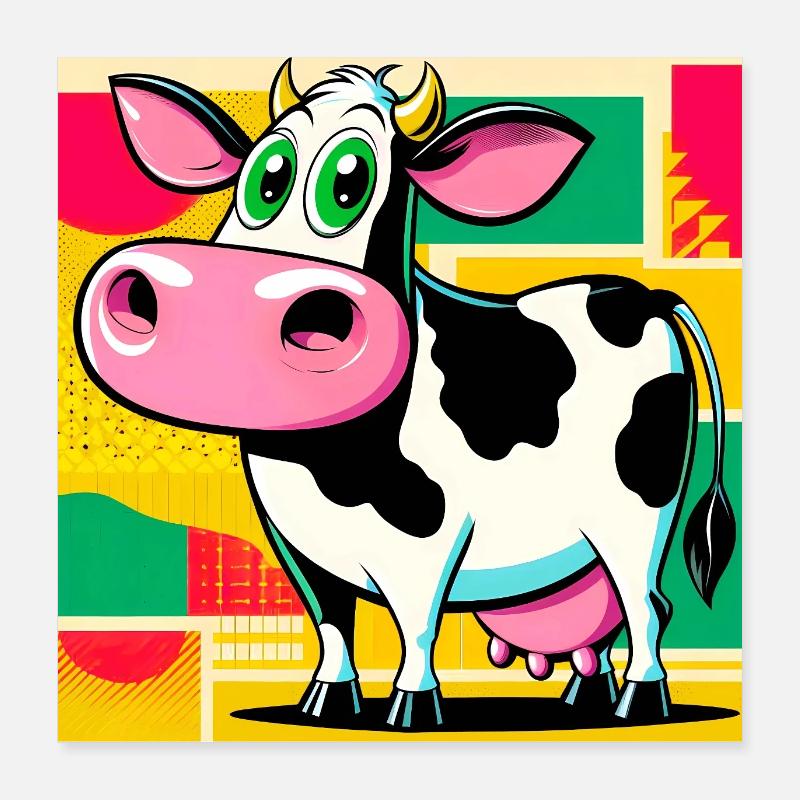 vache Poster 40 x 40 cm
