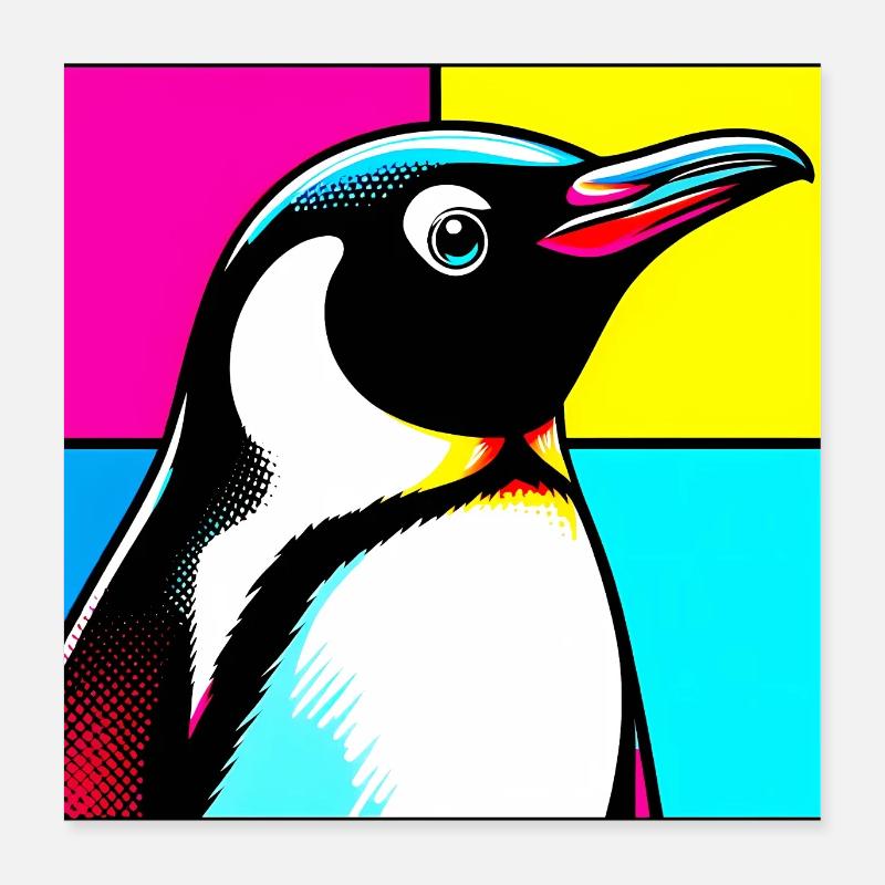 Pinguin Poster 40x40 cm