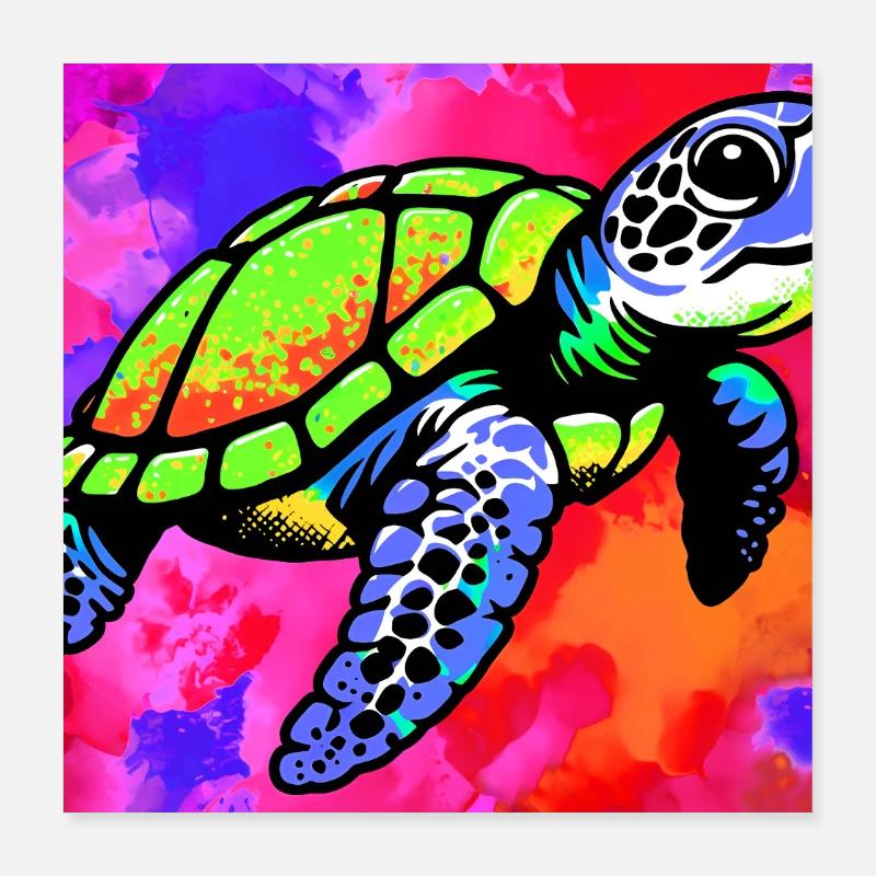 turtle Poster 16" x 16" (40x40 cm)