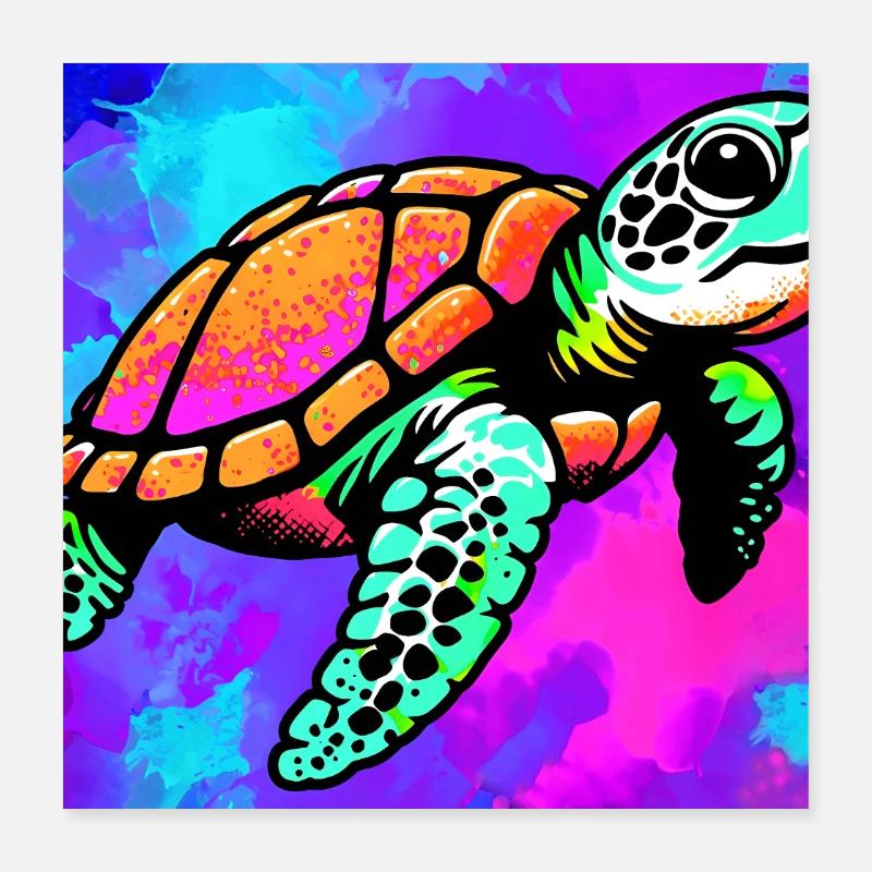 turtle Poster 16" x 16" (40x40 cm)