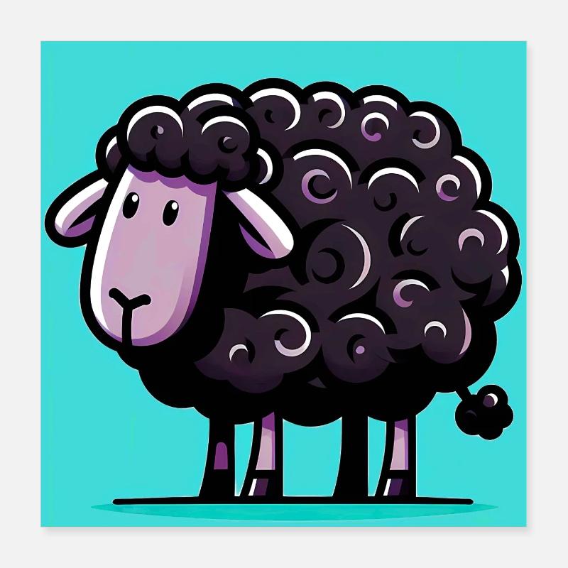 Mouton noir Poster 40 x 40 cm