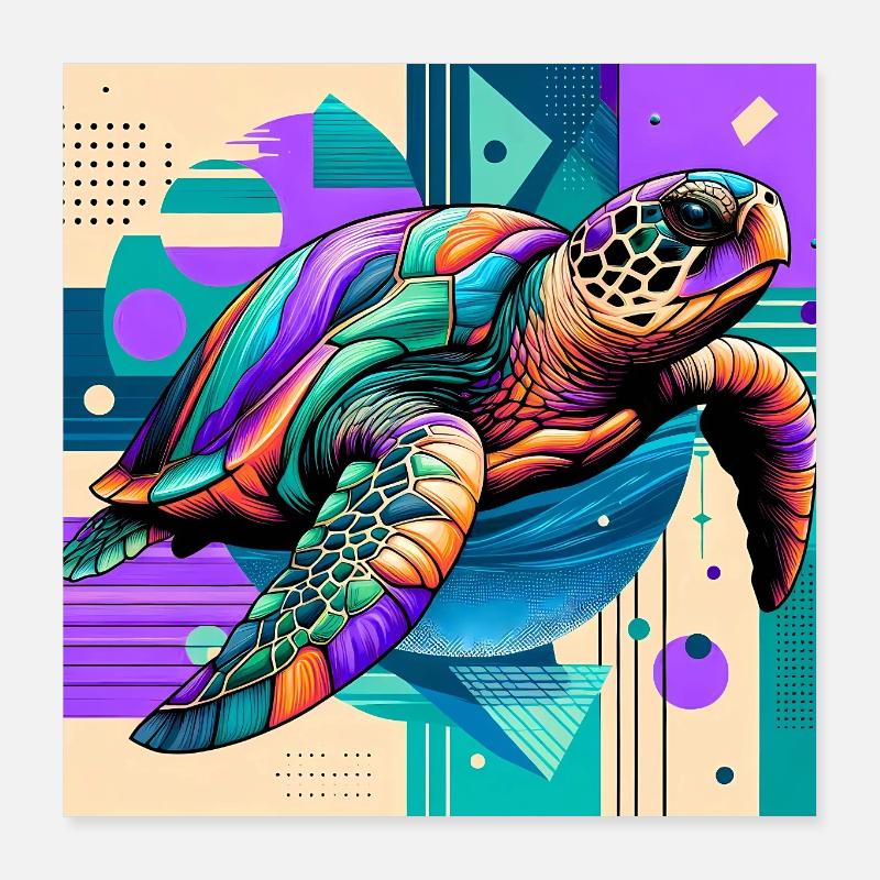 Schildkröte Poster 40x40 cm