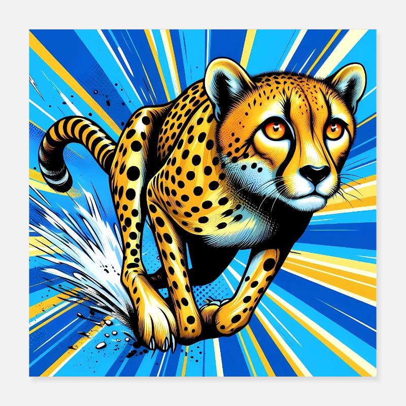 Gepard Poster 40x40 cm