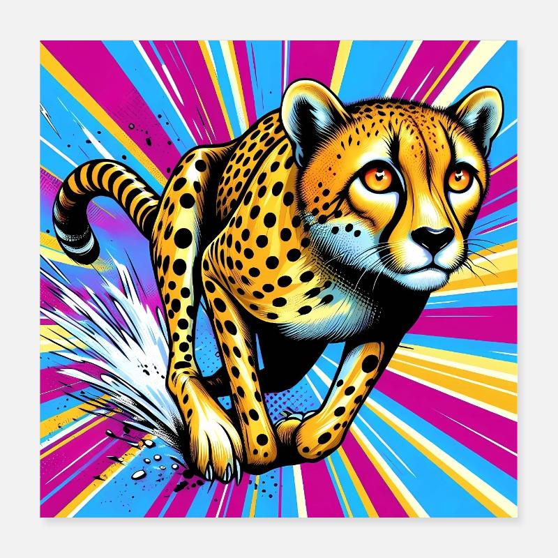 guépard Poster 40 x 40 cm