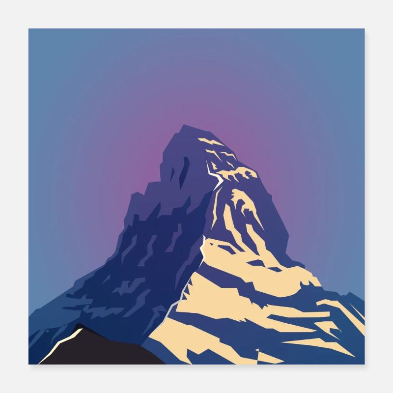 Cervin Suisse Montagne Poster 40 x 40 cm