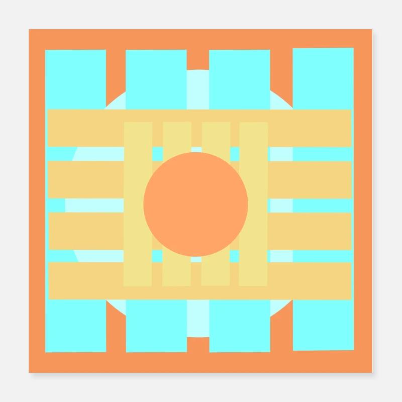 Color Games Pattern Design Poster 16" x 16" (40x40 cm)