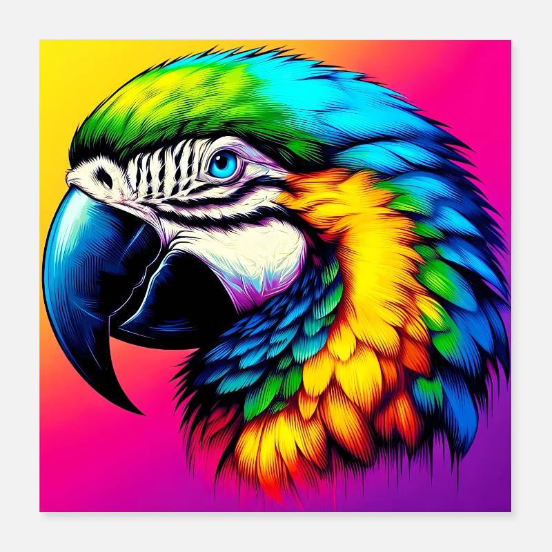 perroquet Poster 40 x 40 cm