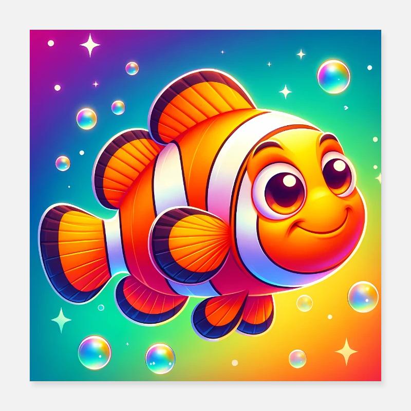 Clownfisch Poster 40x40 cm
