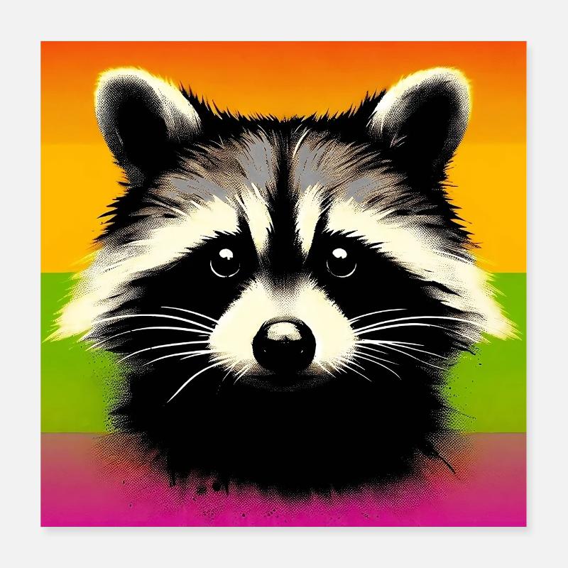 Raton laveur Poster 40 x 40 cm
