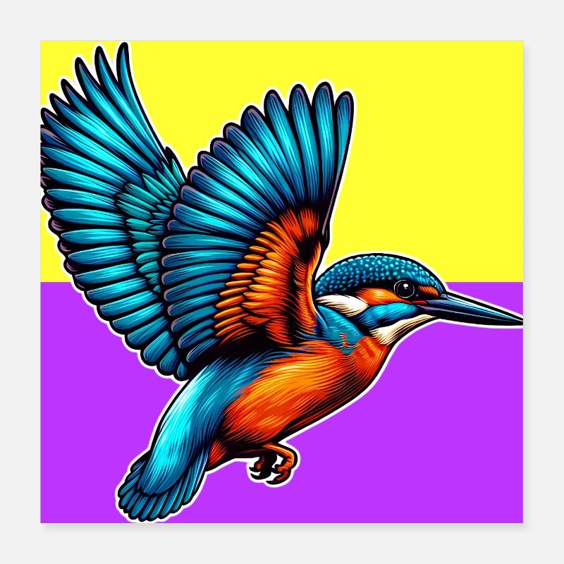 Eisvogel Poster 40x40 cm