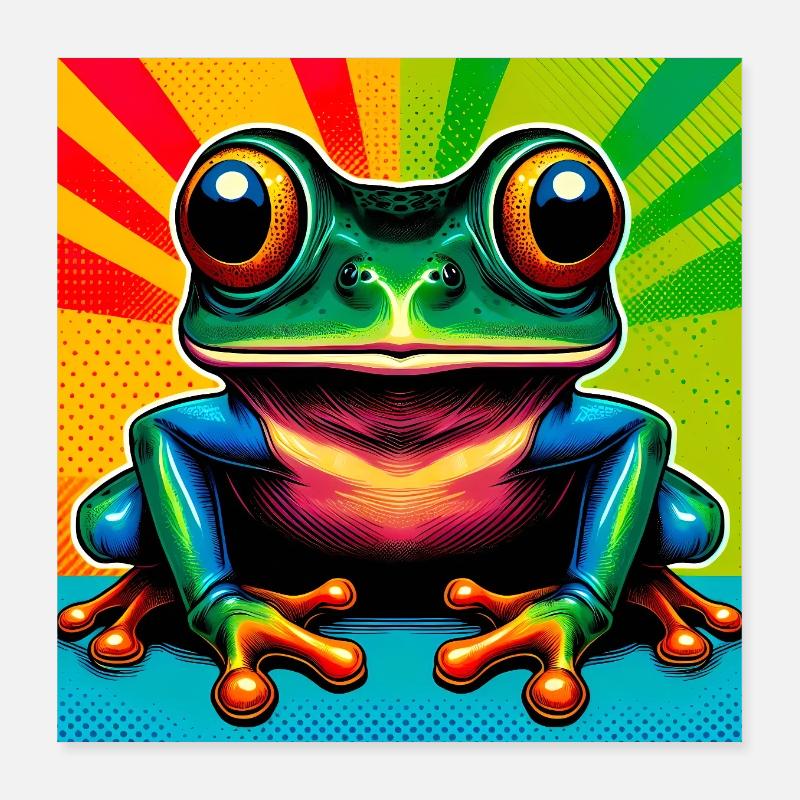Frosch Poster 40x40 cm