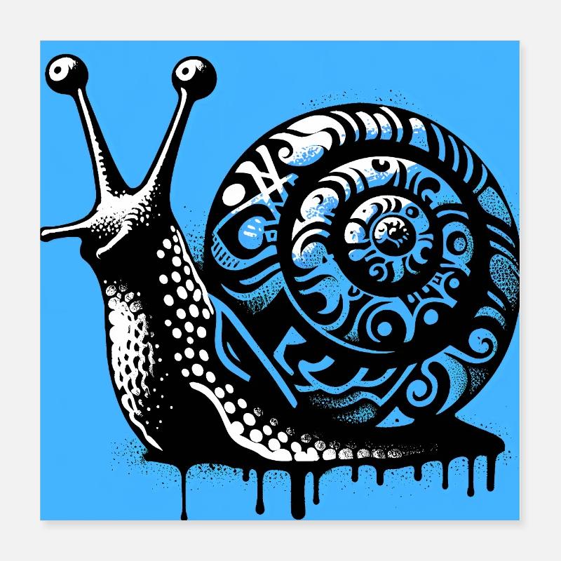 Escargot Poster 40 x 40 cm