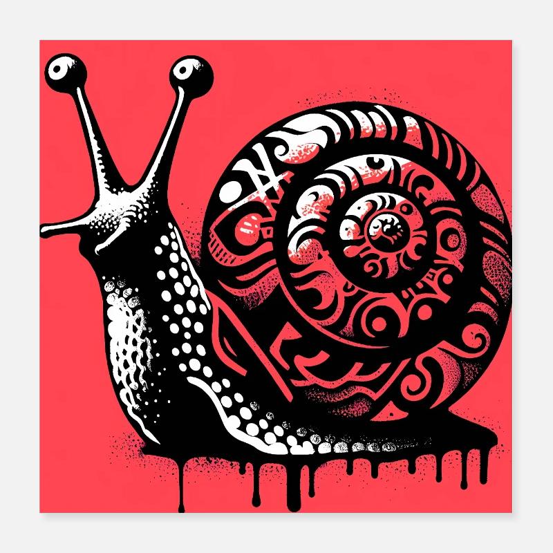 Escargot Poster 40 x 40 cm