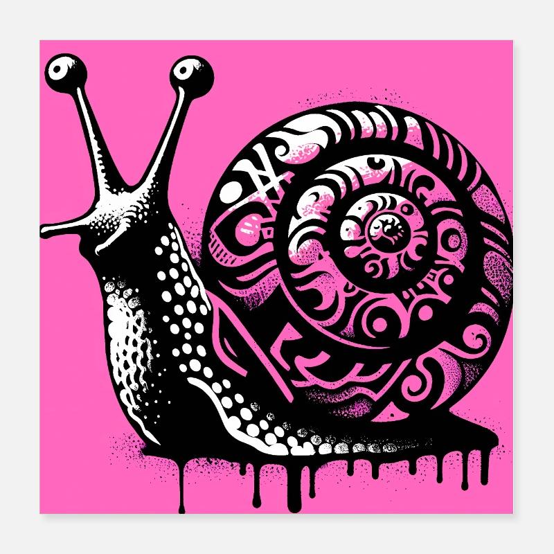 Escargot Poster 40 x 40 cm