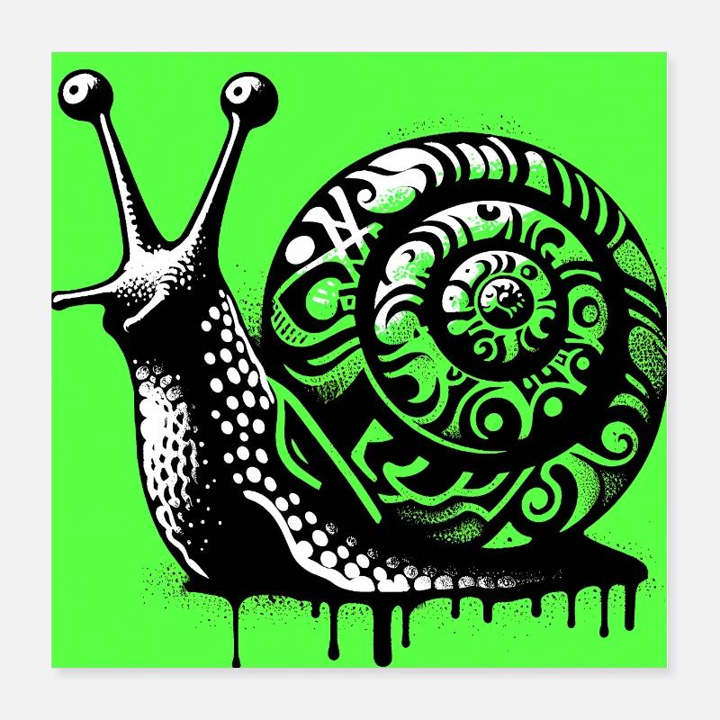 Schnecke Poster 40x40 cm