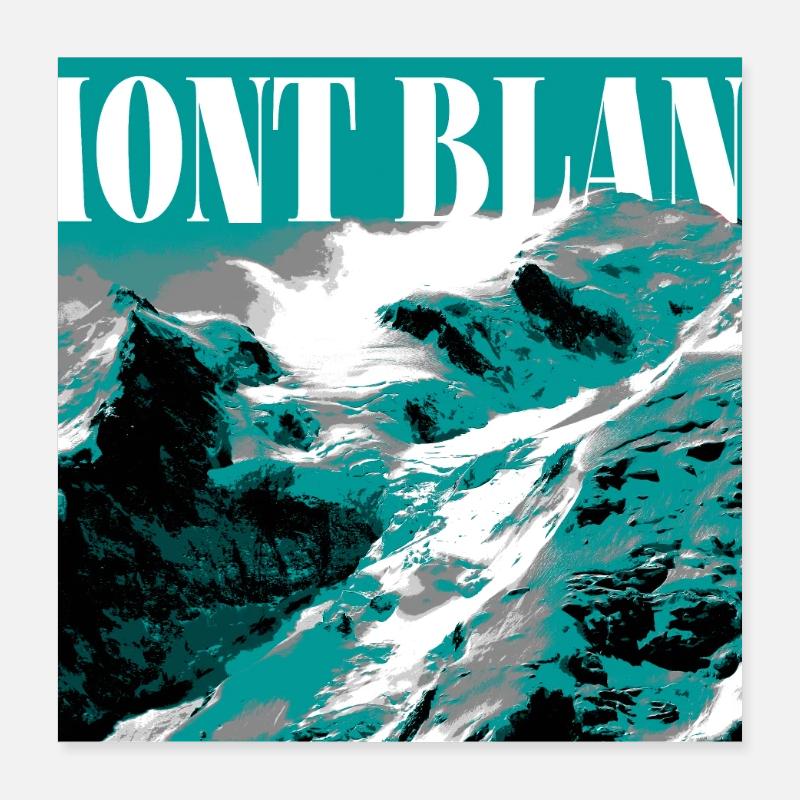 Mont Blanc Poster 40 x 40 cm