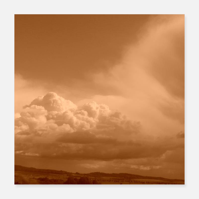 Cloudscape sépia Poster 40 x 40 cm