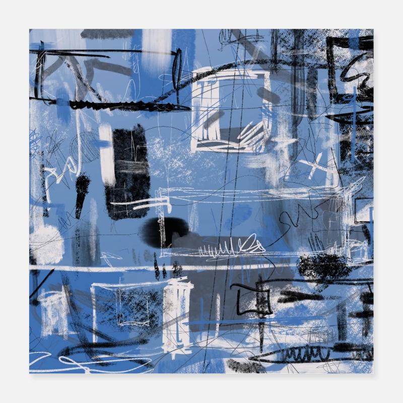 Stadtnotation 2 Poster 40x40 cm